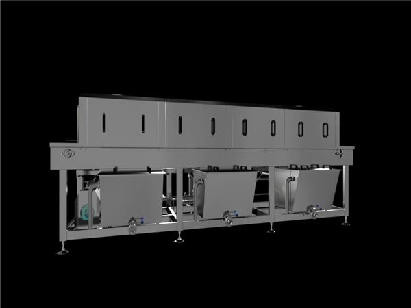 周轉(zhuǎn)筐清洗機(jī)，解決細(xì)菌殘留，降低50%能耗，提升效率80%