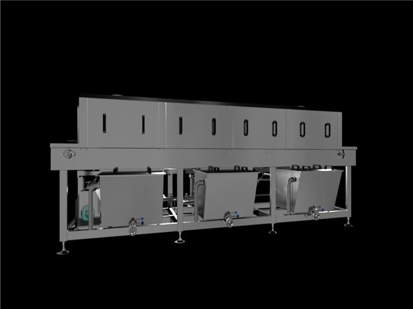 周轉(zhuǎn)筐清洗機(jī)，解決細(xì)菌殘留，降低50%能耗，提升效率80%