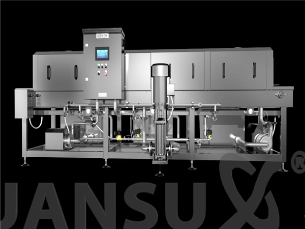 大型周轉(zhuǎn)箱清洗機，不銹鋼自動噴淋料筐清洗機，高溫殺菌清洗機