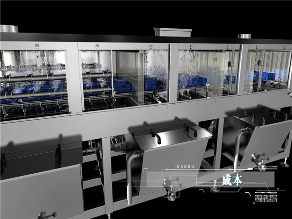 洗箱機(jī)，洗筐機(jī)，食品筐洗箱機(jī)，周轉(zhuǎn)箱清洗機(jī)，大型效率高洗箱機(jī)