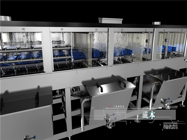 洗箱機(jī)，洗筐機(jī)，食品筐洗箱機(jī)，周轉(zhuǎn)箱清洗機(jī)，大型效率高洗箱機(jī)